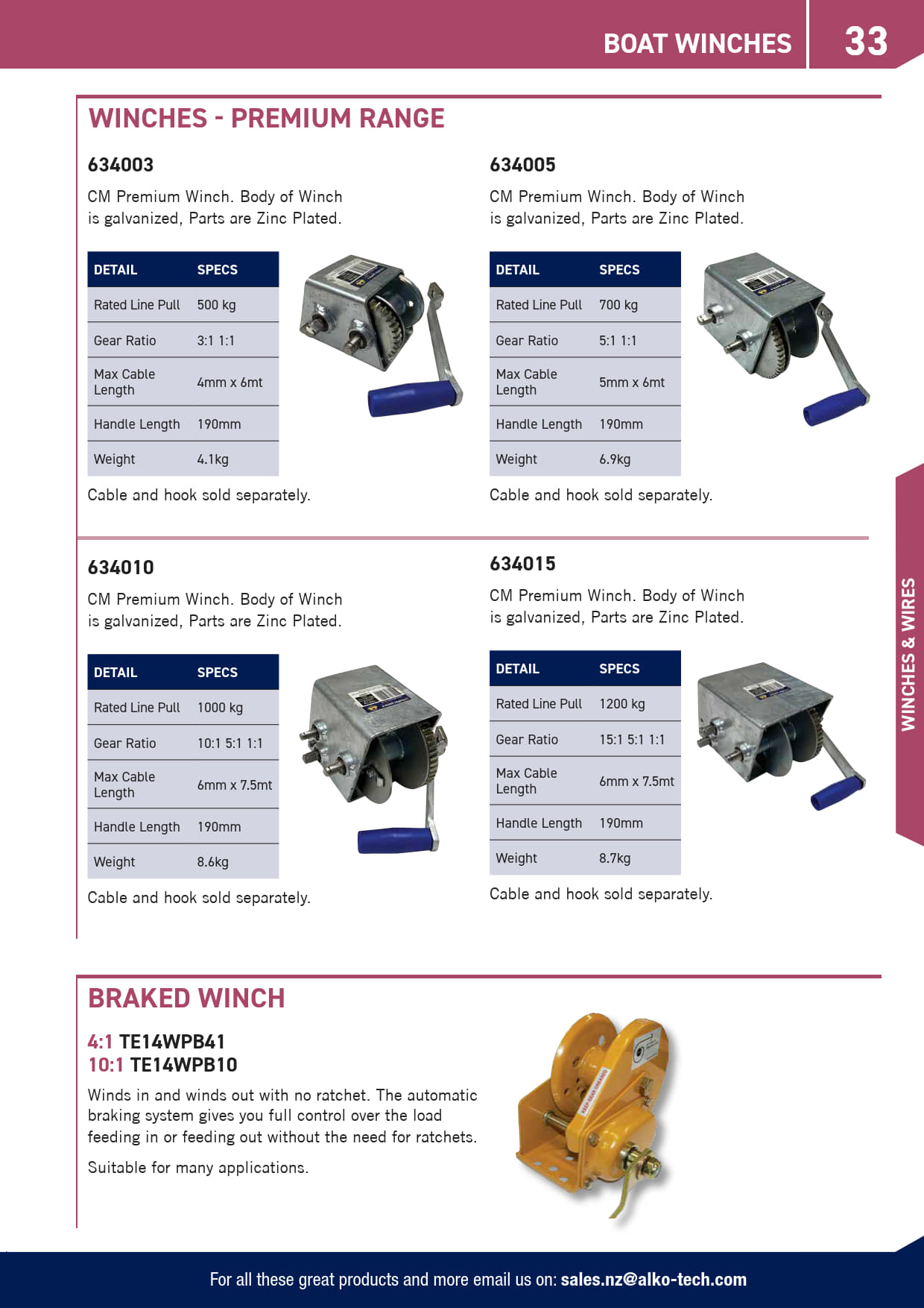 Premium Winches CM Trailer Parts New Zealand Trailer Parts